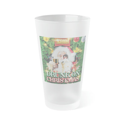 Drunk on Christmas Frosted Pint Glass, 16oz